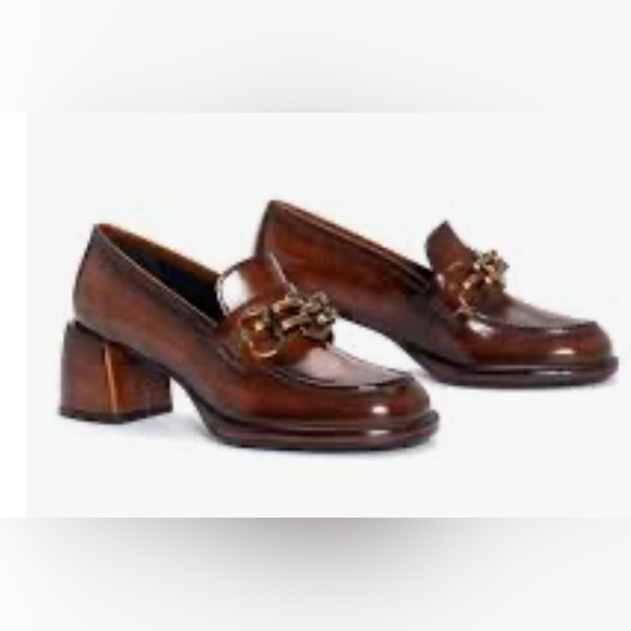 PONS QUINTANA Made In Spain Leather Sophi Hand Painted High loafers 1366tn NEW - Picture 3 of 11